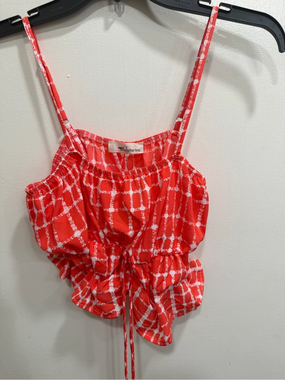 ❤️💜 5 for $20! NWT Red Tie-Front Spaghetti Strap Top